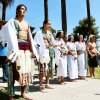 A performance troupe from the Santa Rosa Rancheria perform on Saturday at the 19th Annual Central Valley Pizza Festival.